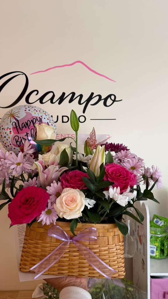 Elegant floral arrangement in soft tones
